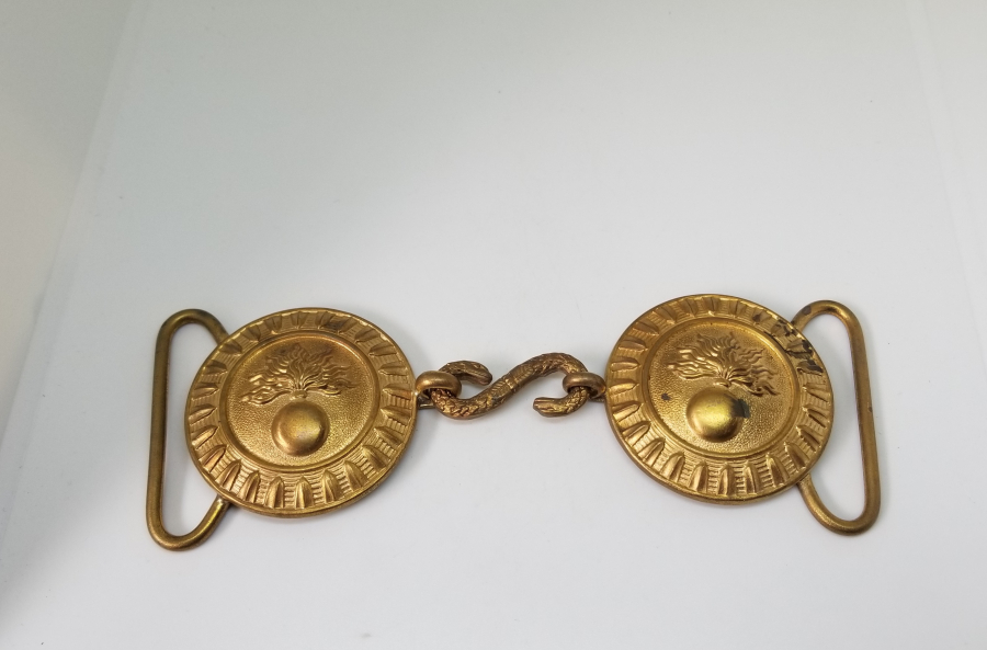 1. DÜNYA SAVAŞI DÖNEMİ TOMBAK İŞÇİLİKLİ ÇİL KONDİSYONDA FRANSIZ SUBAY KEMER TOKASI