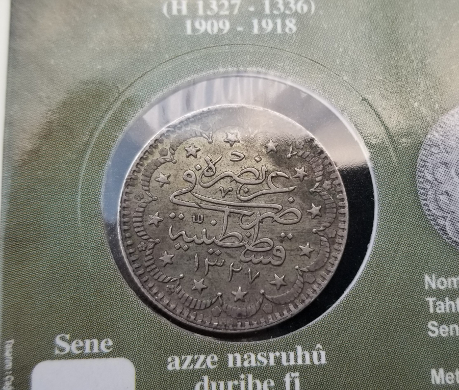 SULTAN MEHMET REŞAT HAN DÖNEMİ GÜMÜŞ 5 KURUŞ MECİDİYE