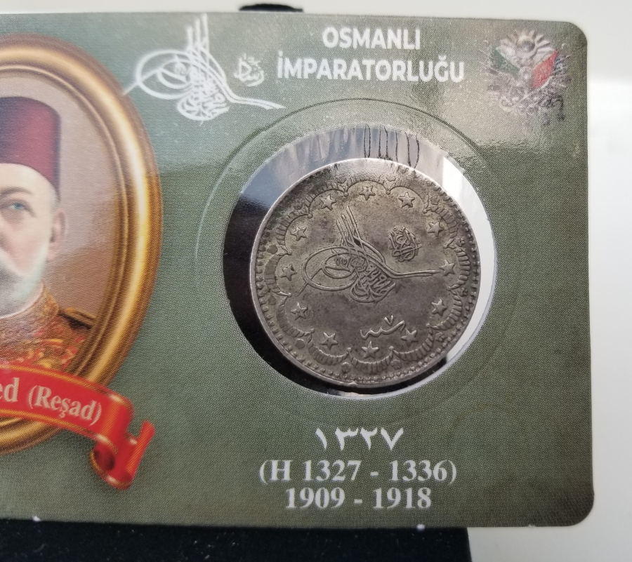 SULTAN MEHMET REŞAT HAN DÖNEMİ GÜMÜŞ 5 KURUŞ MECİDİYE