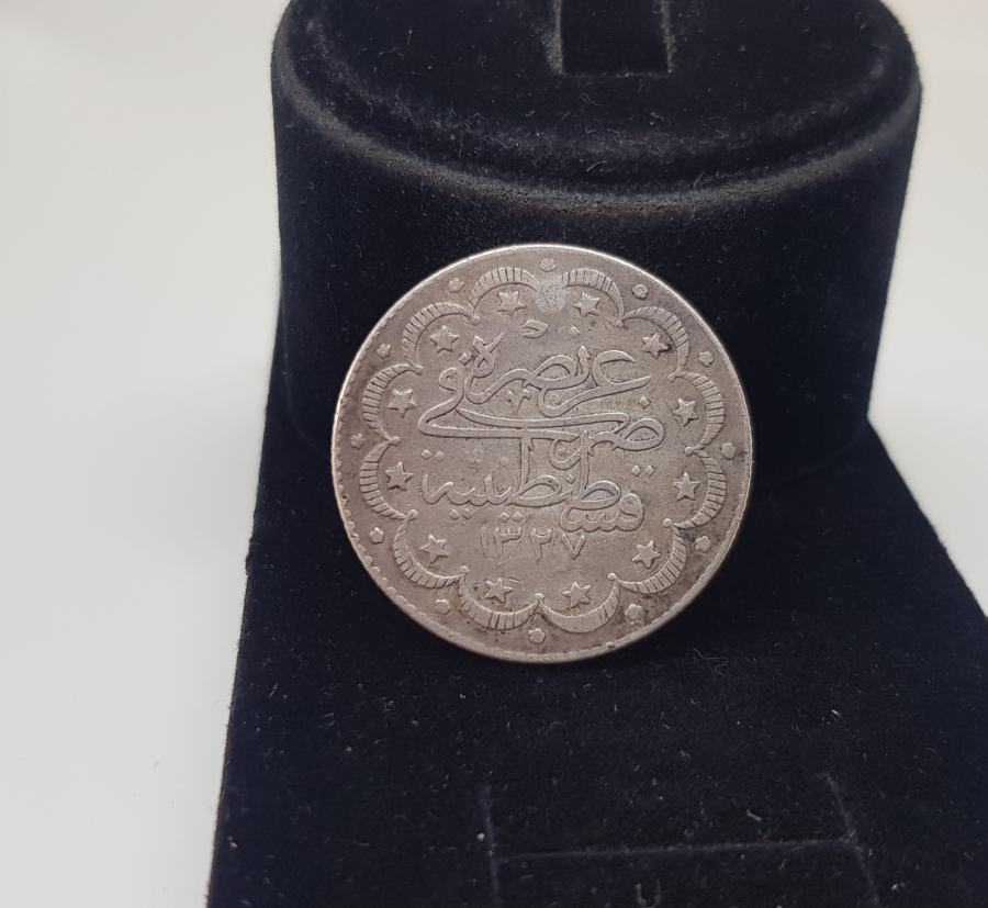 SULTAN MEHMET REŞAT DÖNEMİ KOLEKSİYONLUK GÜMÜŞ 10 KURUŞ MECİDİYE