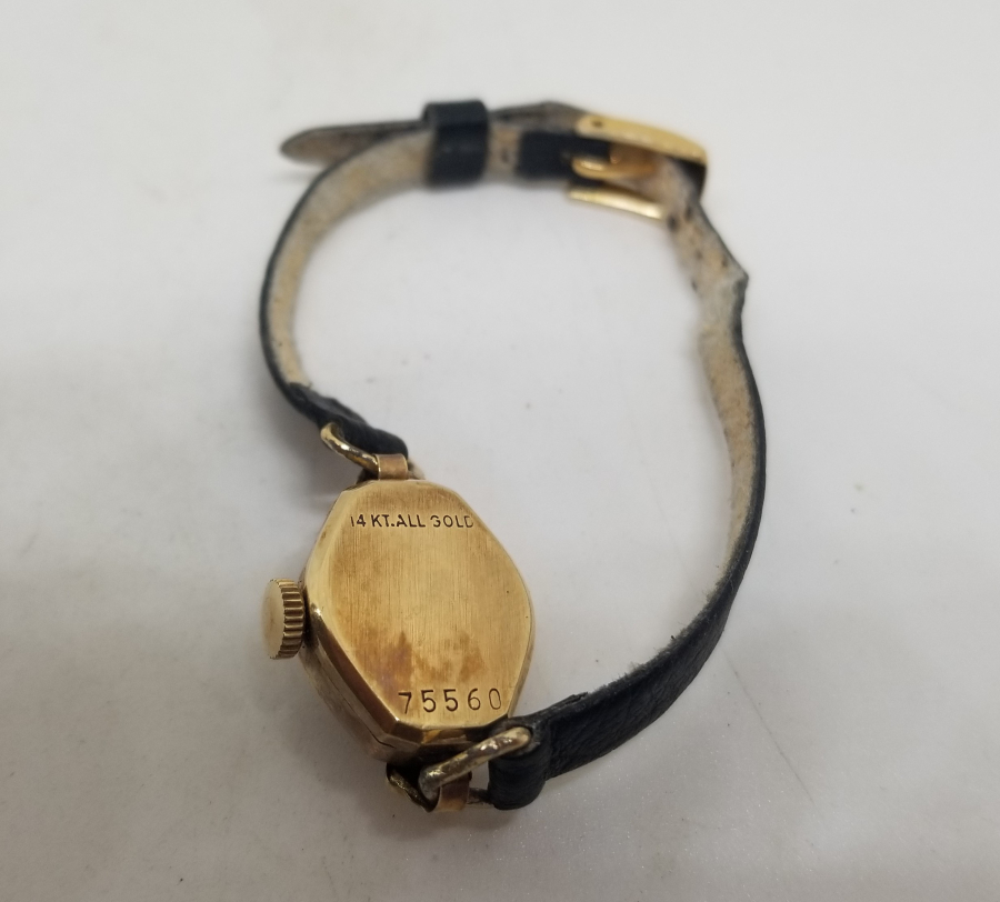 ÇALIŞIR DURUMDA ANTİKA ALTIN KOL SAATİ