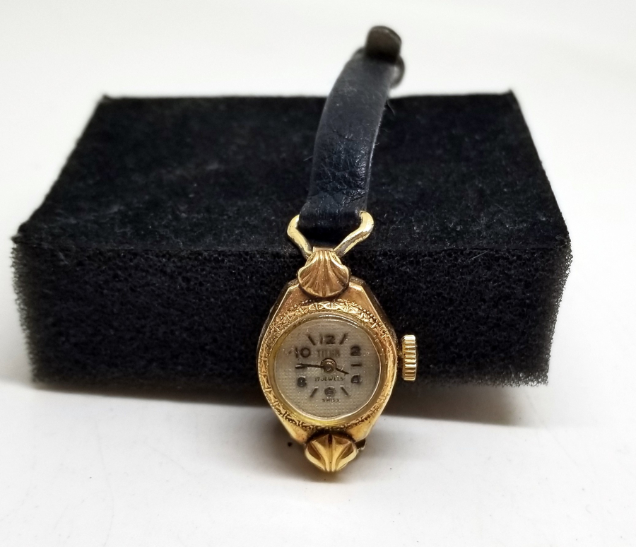 ÇALIŞIR DURUMDA ANTİKA ALTIN KOL SAATİ