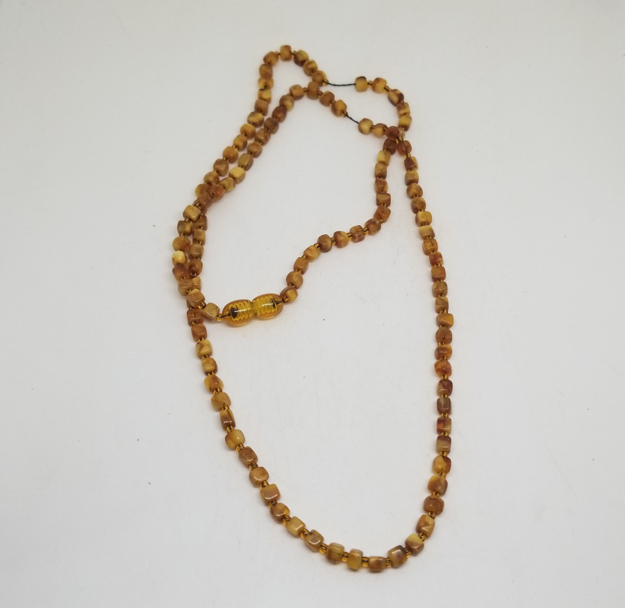 ÖZEL YAPIM DAMLA KEHRİBAR KOLYE