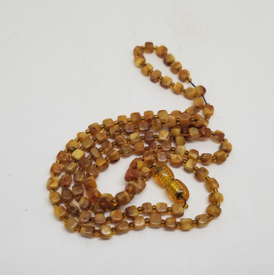 ÖZEL YAPIM DAMLA KEHRİBAR KOLYE