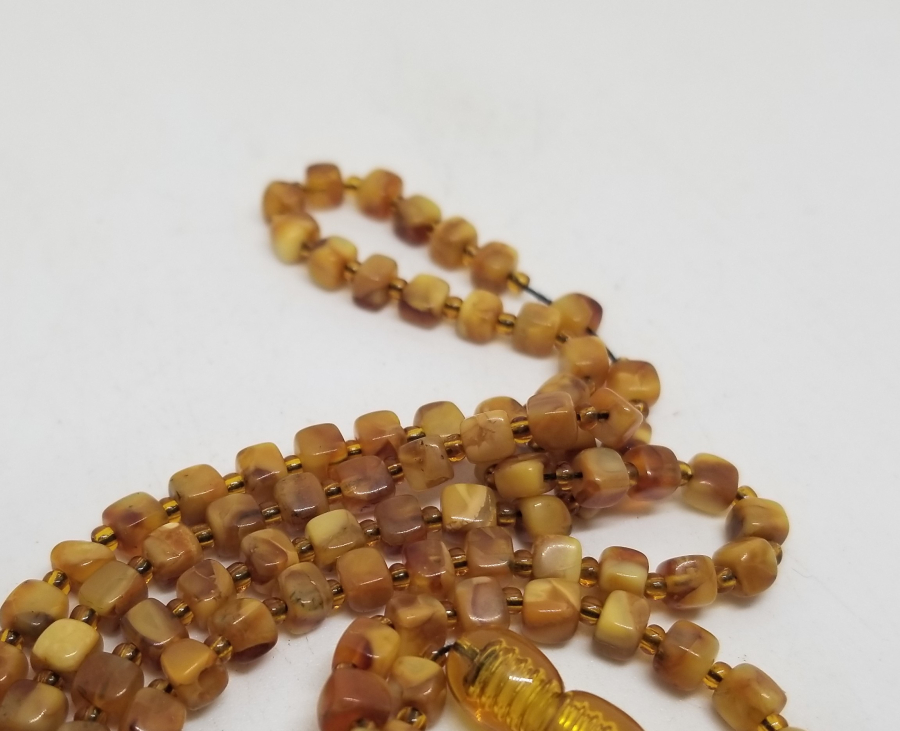 ÖZEL YAPIM DAMLA KEHRİBAR KOLYE