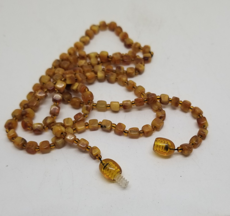 ÖZEL YAPIM DAMLA KEHRİBAR KOLYE