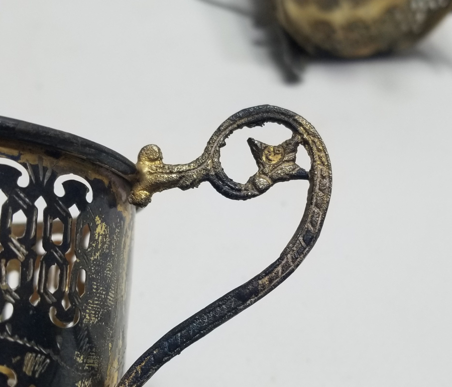 OSMANLI DÖNEMİ TUĞRALI GÜMÜŞ ÇİFT ŞERBETLİK