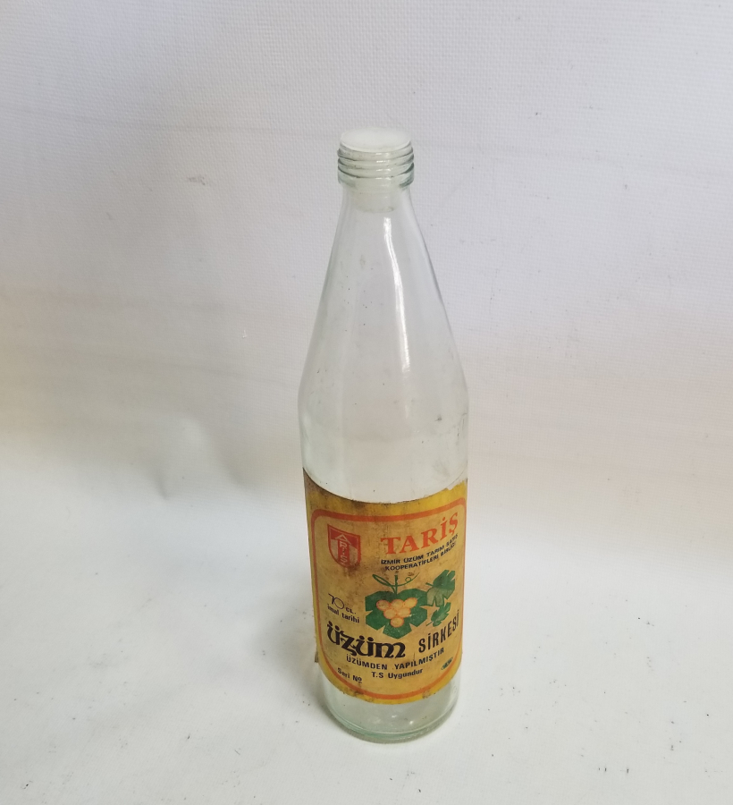 ORİJİNAL ETİKETİYLE ANTİKA ÜZÜM SİRKESİ ŞİŞESİ