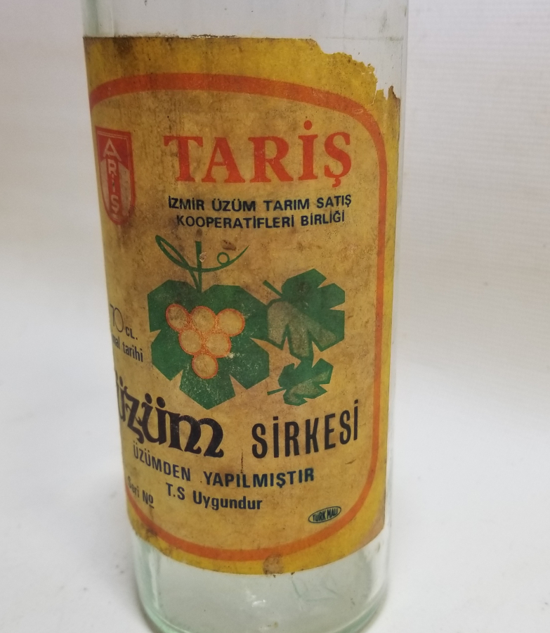 ORİJİNAL ETİKETİYLE ANTİKA ÜZÜM SİRKESİ ŞİŞESİ