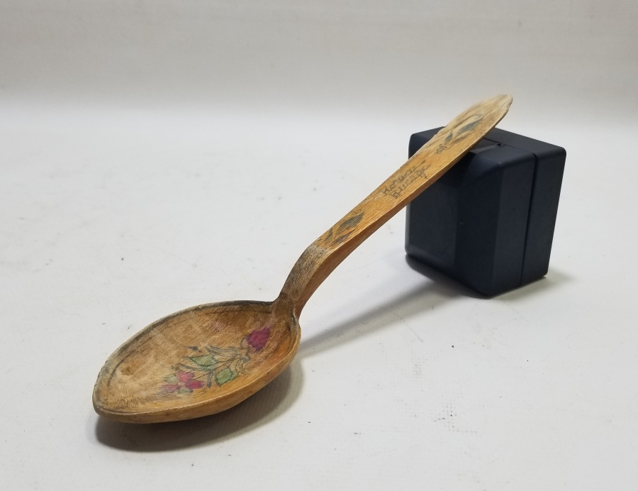 EL BOYAMA ANTİKA BALIKESİR YÖRESİ TAHTA KAŞIK