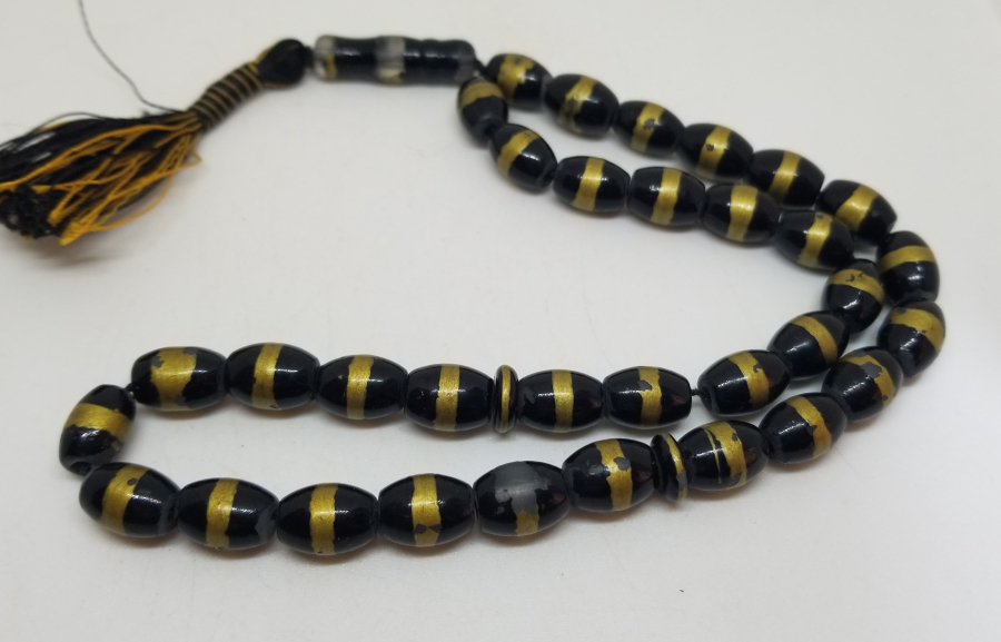 ÜZERİ ALTIN VARAKLI OSMANLI DÖNEMİ NADİR BEYKOZ TESPİH