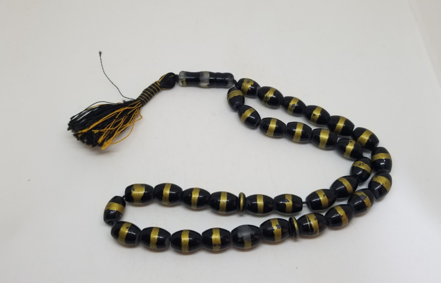 ÜZERİ ALTIN VARAKLI OSMANLI DÖNEMİ NADİR BEYKOZ TESPİH