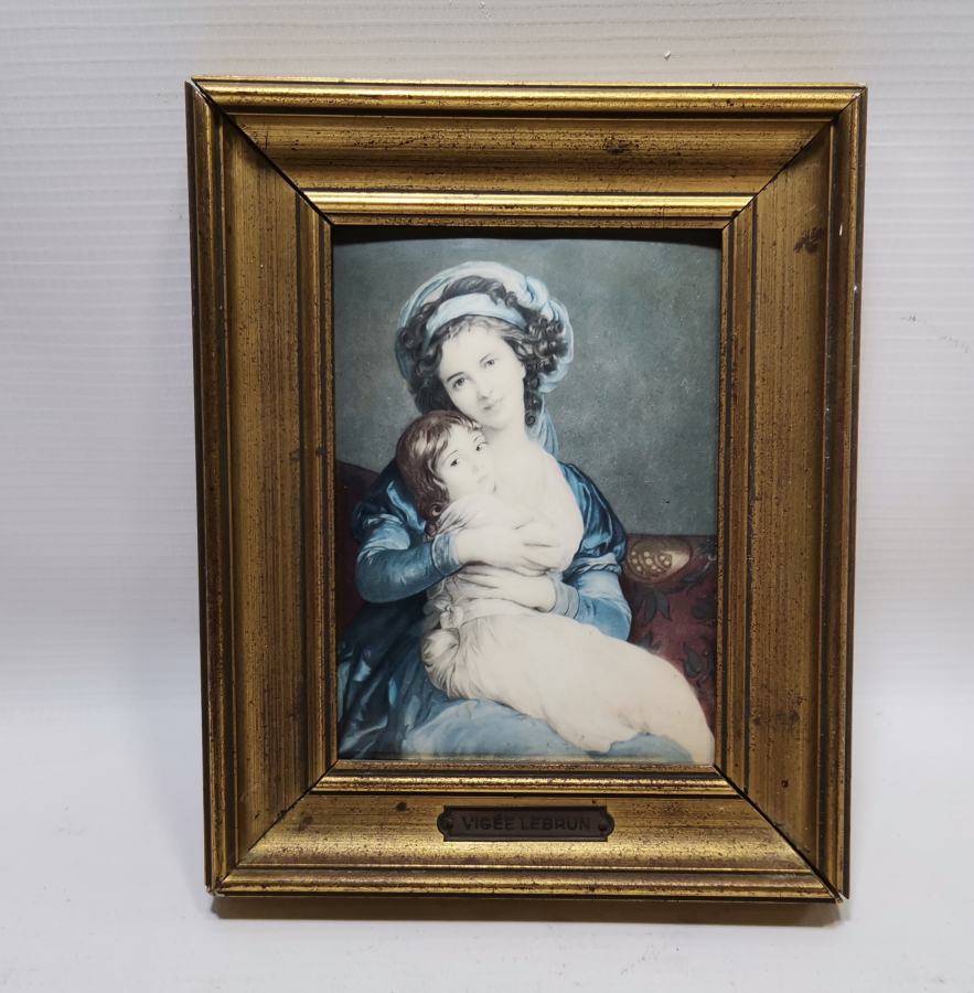 İPEK ÜZERİ BASKI ANTİKA FRANSIZ TABLO