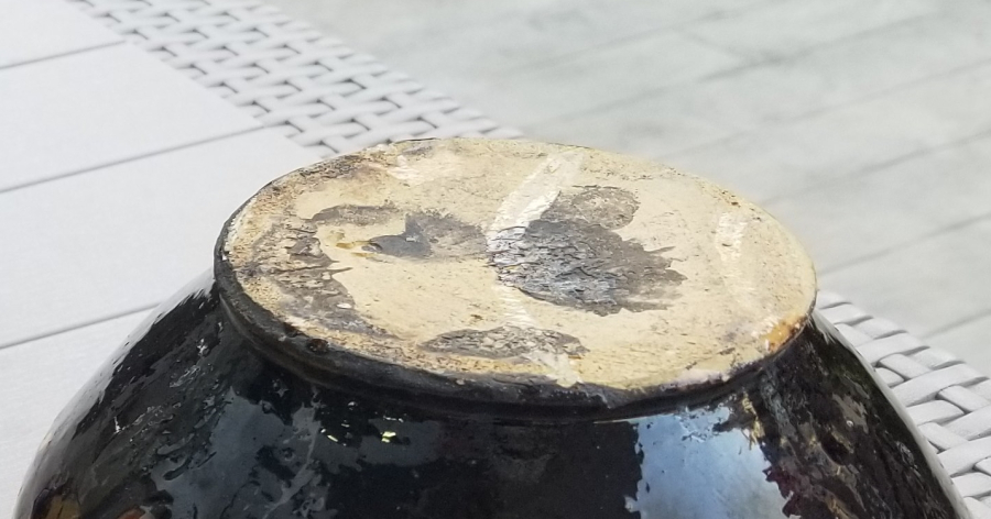 NADİR TİPTE İÇİ OSMANLICA YAZILI ÇANAKKALE BÜYÜK BOY KAPAKLI KASE