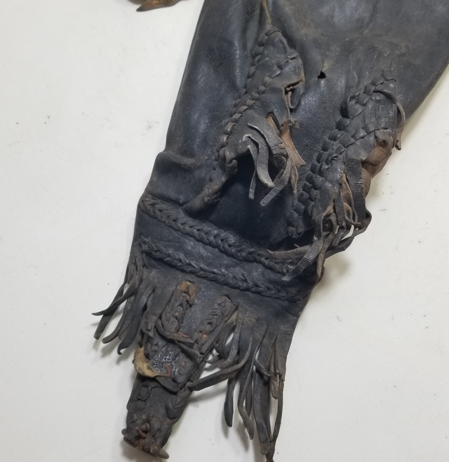 OSMANLI DÖNEMİ DERİDEN MAMUL ÇOK NADİR SADAK - OKÇU ÇANTASI