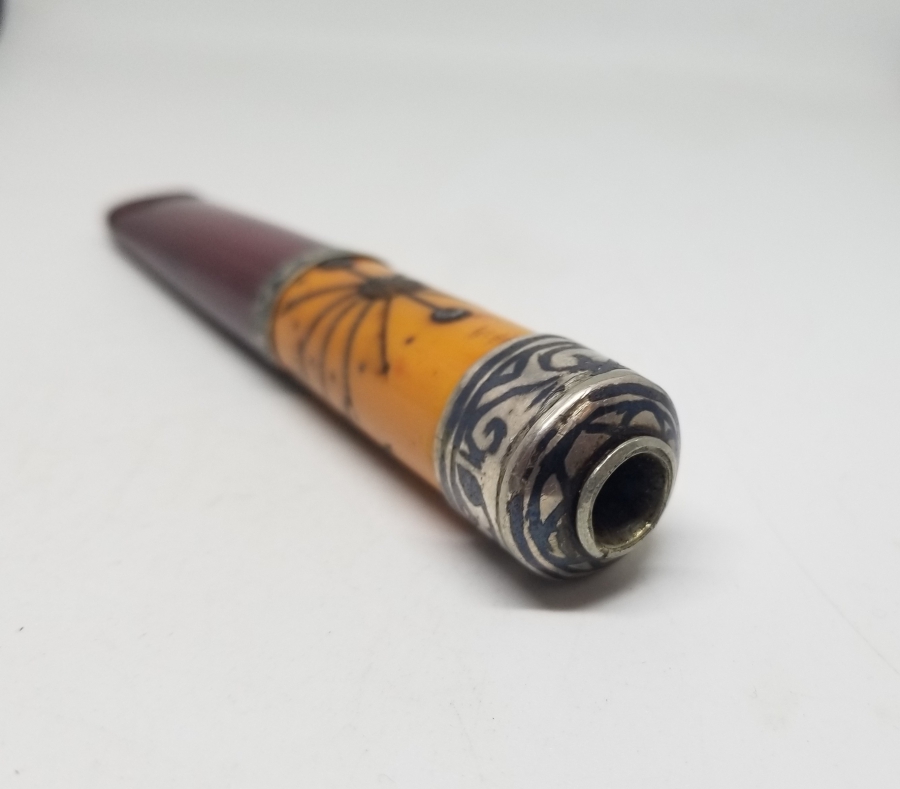 OSMANLI DÖNEMİ SIKMA KEHRİBAR SİGARA AĞIZLIĞI