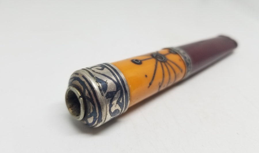 OSMANLI DÖNEMİ SIKMA KEHRİBAR SİGARA AĞIZLIĞI