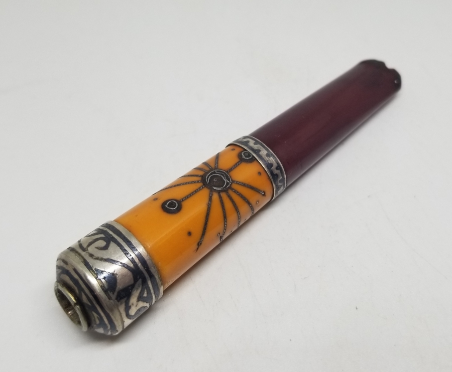 OSMANLI DÖNEMİ SIKMA KEHRİBAR SİGARA AĞIZLIĞI