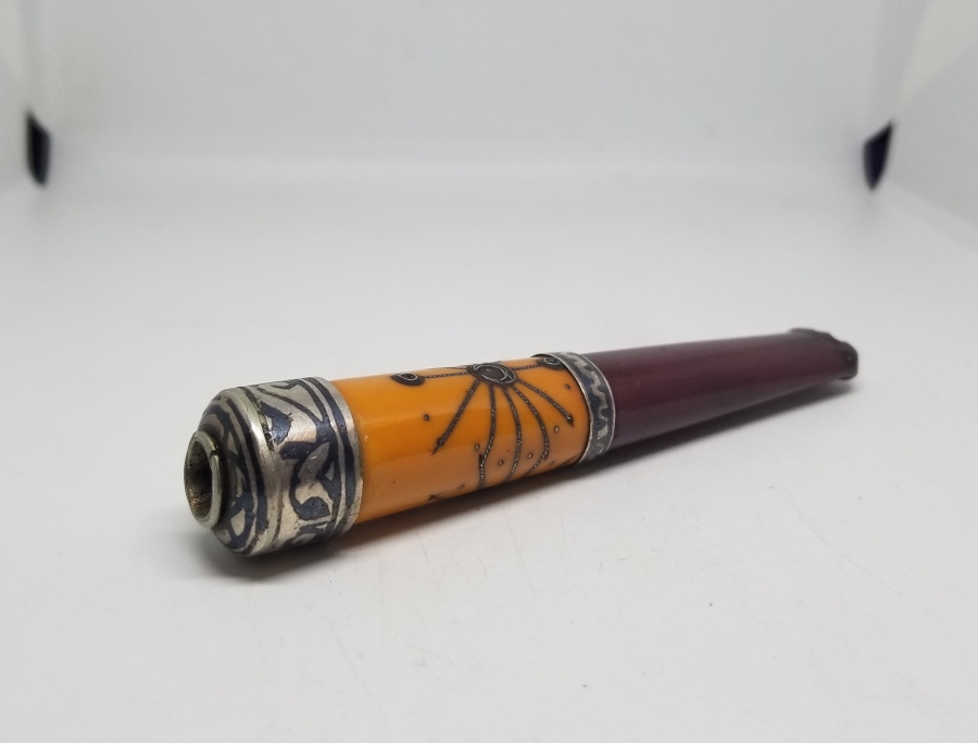 OSMANLI DÖNEMİ SIKMA KEHRİBAR SİGARA AĞIZLIĞI