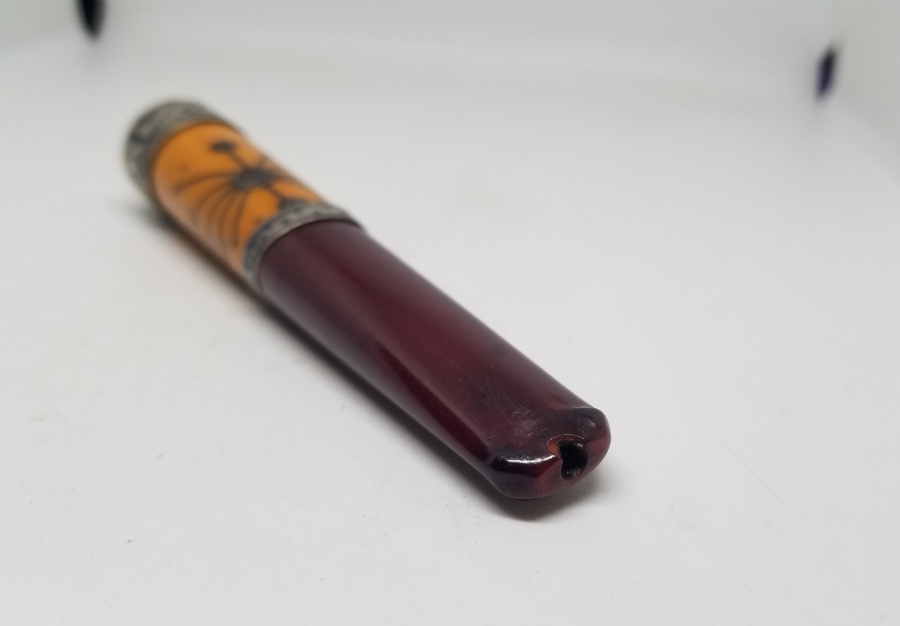 OSMANLI DÖNEMİ SIKMA KEHRİBAR SİGARA AĞIZLIĞI