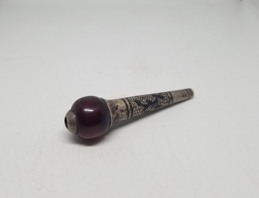 OSMANLI DÖNEMİ SAVATLI GÜMÜŞ NARGİLE MARPUCU