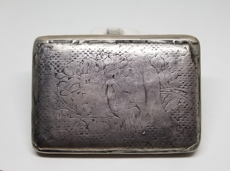 OSMANLI DÖNEMİ ERMENİ USTA DAMGALI SAVATLI GÜMÜŞ SİGARA TABAKASI