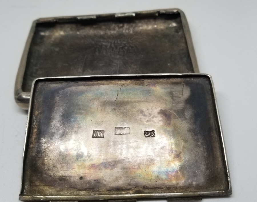 OSMANLI DÖNEMİ ERMENİ USTA DAMGALI SAVATLI GÜMÜŞ SİGARA TABAKASI