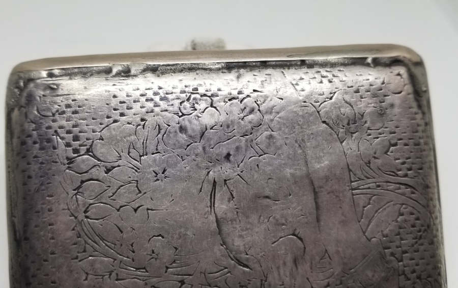 OSMANLI DÖNEMİ ERMENİ USTA DAMGALI SAVATLI GÜMÜŞ SİGARA TABAKASI