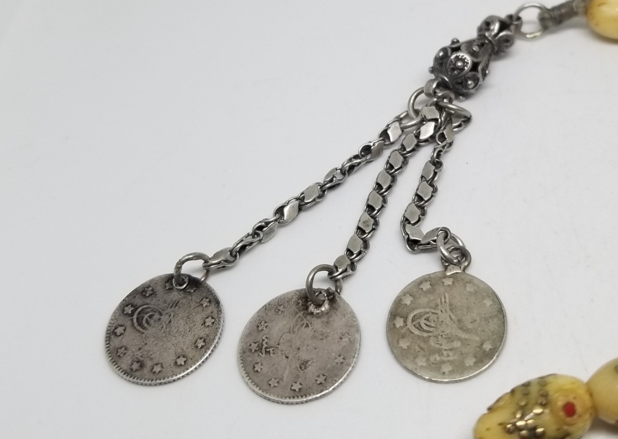 ÜZERİ İŞLEMELİ ÖZEL YAPIM OSMANLI KEMİK TESPİH