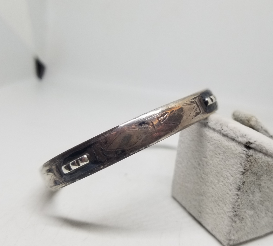 KALEM VE KABARTMA İŞÇİLİKLİ OSMANLI DÖNEMİ GÜMÜŞ BİLEKLİK