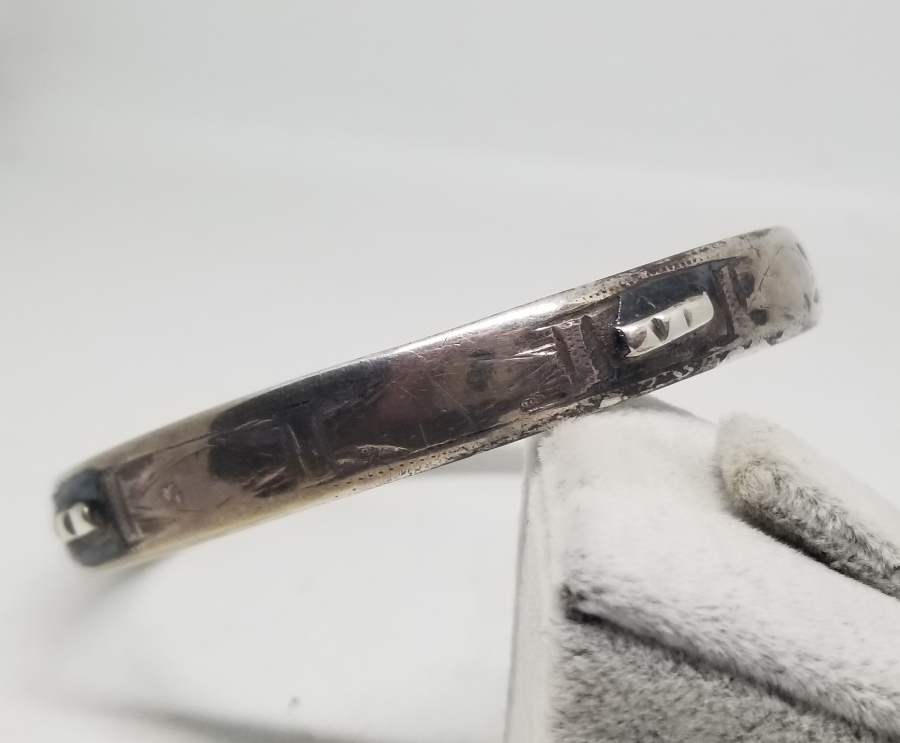 KALEM VE KABARTMA İŞÇİLİKLİ OSMANLI DÖNEMİ GÜMÜŞ BİLEKLİK