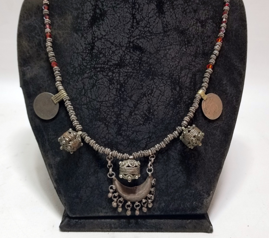 OSMANLI PARÇALARDAN DİZAYN EDİLMİŞ ÖZEL YAPIM GÜMÜŞ GERDANLIK