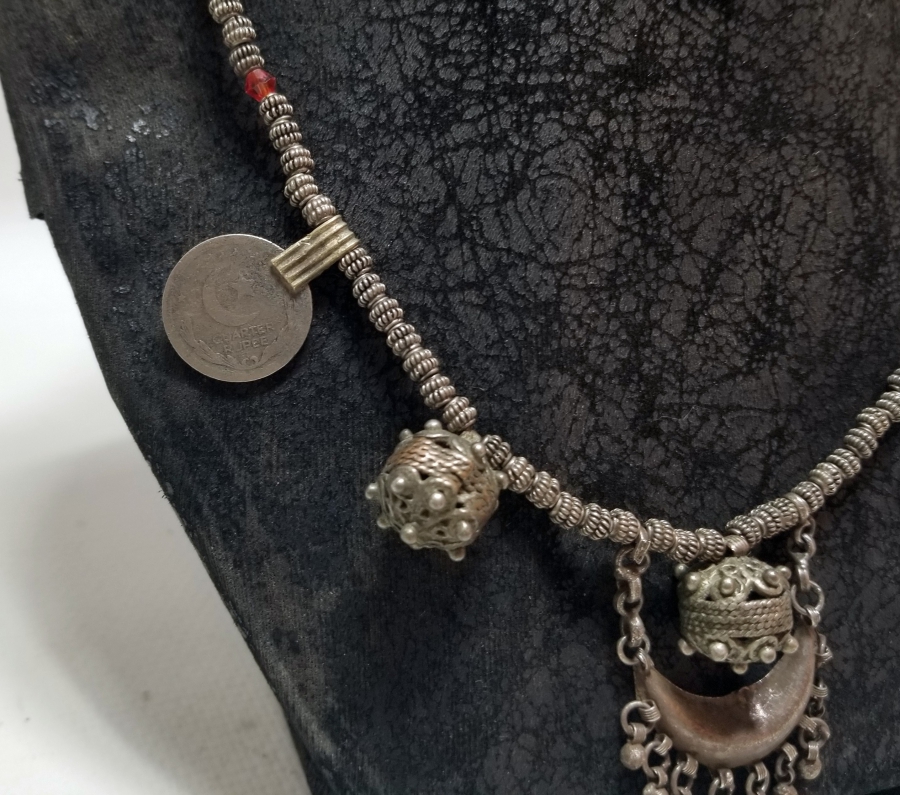 OSMANLI PARÇALARDAN DİZAYN EDİLMİŞ ÖZEL YAPIM GÜMÜŞ GERDANLIK