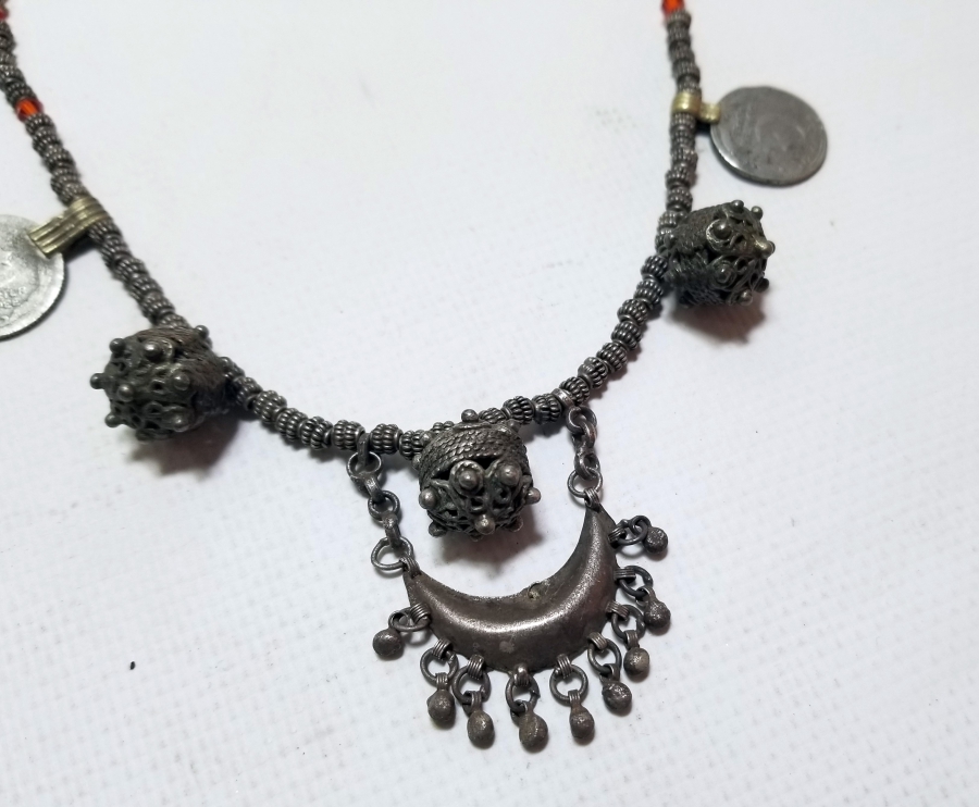 OSMANLI PARÇALARDAN DİZAYN EDİLMİŞ ÖZEL YAPIM GÜMÜŞ GERDANLIK