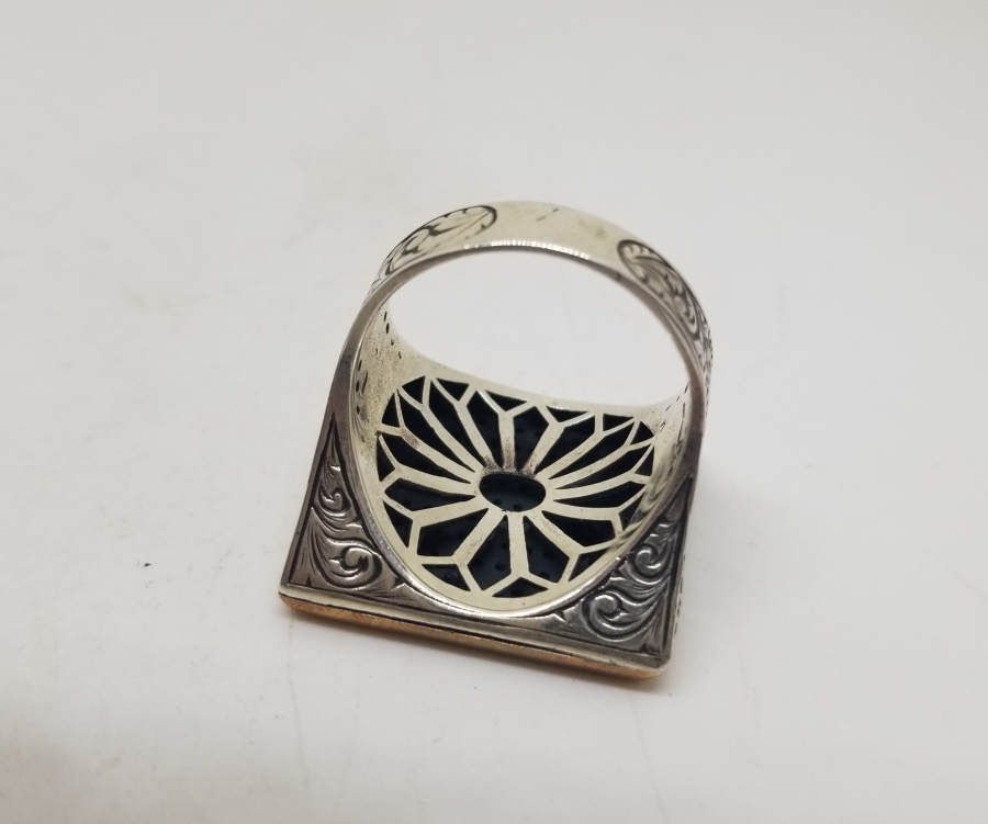 GRANAT TAŞLI ÖZEL YAPIM GÜMÜŞ YÜZÜK