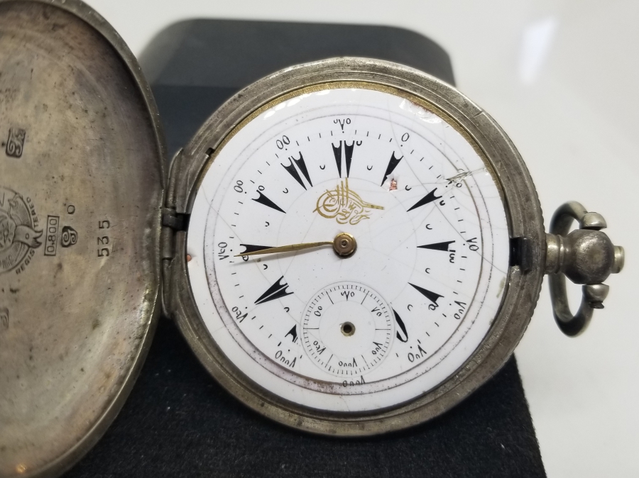 OSMANLI DÖNEMİ SULTAN MARKA GÜMÜŞ KASA SUBAY CEP SAATİ