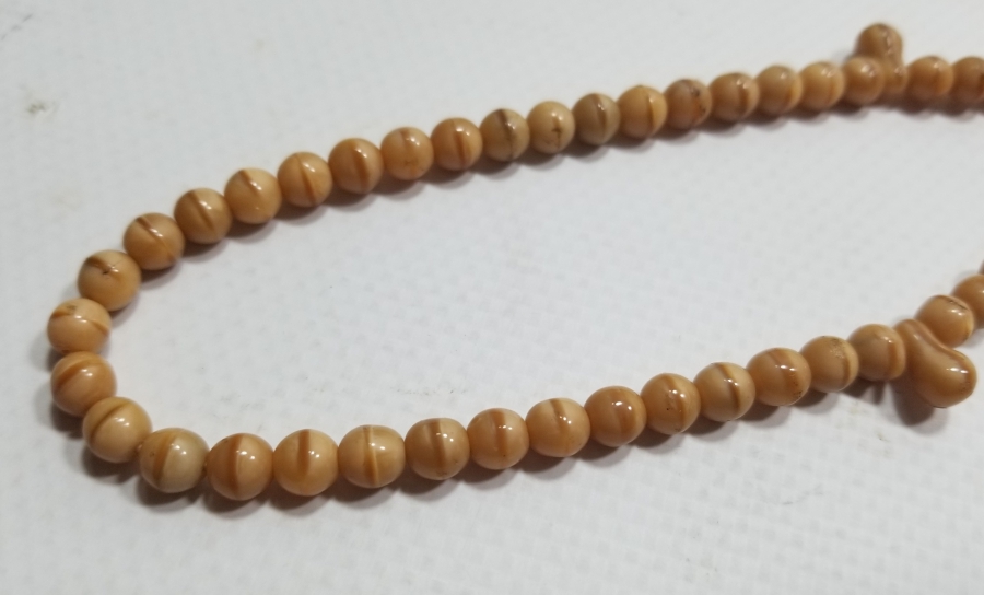 OSMANLI DÖNEMİ ÇİFT RENKLİ NADİR BEYKOZ NAMAZ TESPİHİ