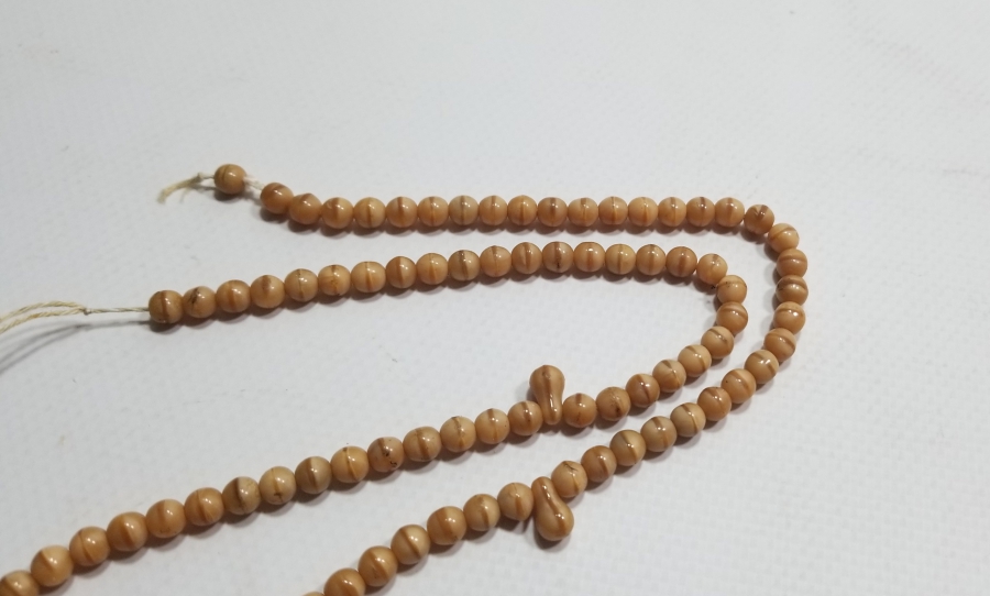 OSMANLI DÖNEMİ ÇİFT RENKLİ NADİR BEYKOZ NAMAZ TESPİHİ