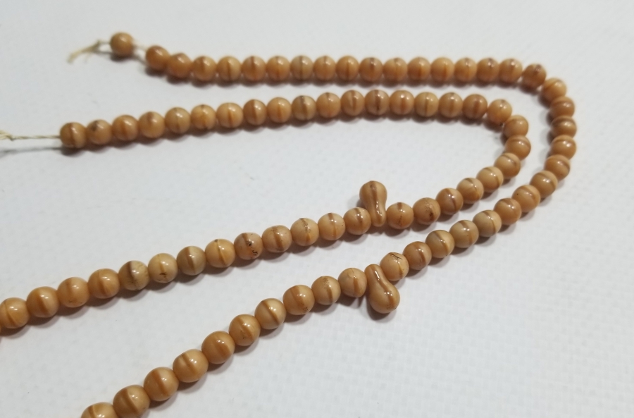 OSMANLI DÖNEMİ ÇİFT RENKLİ NADİR BEYKOZ NAMAZ TESPİHİ