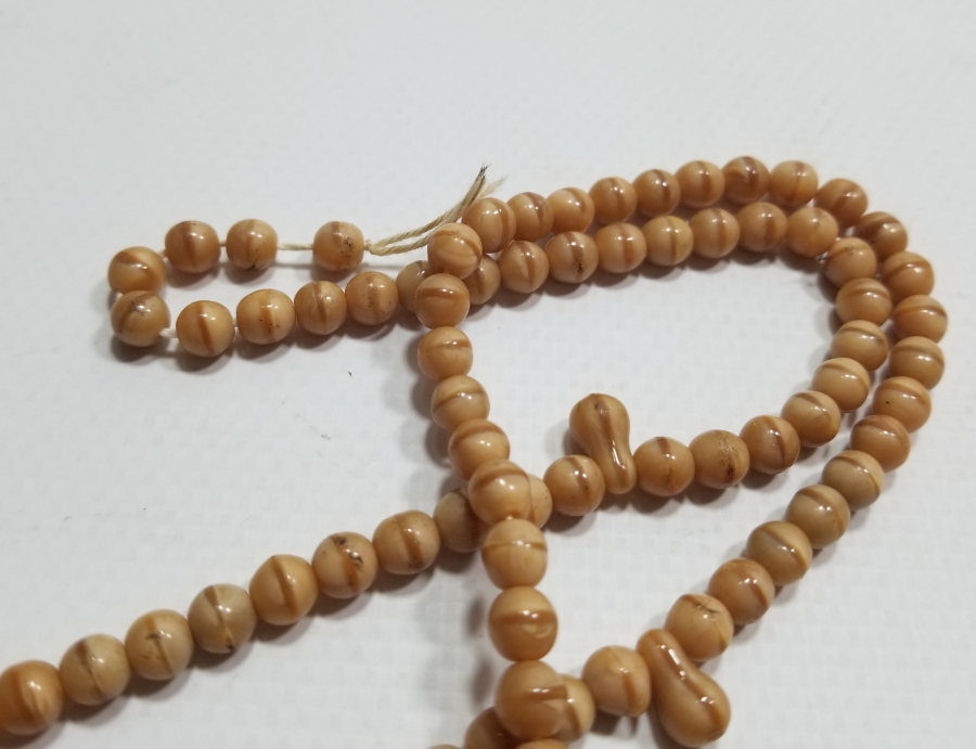 OSMANLI DÖNEMİ ÇİFT RENKLİ NADİR BEYKOZ NAMAZ TESPİHİ