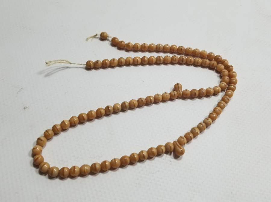 OSMANLI DÖNEMİ ÇİFT RENKLİ NADİR BEYKOZ NAMAZ TESPİHİ