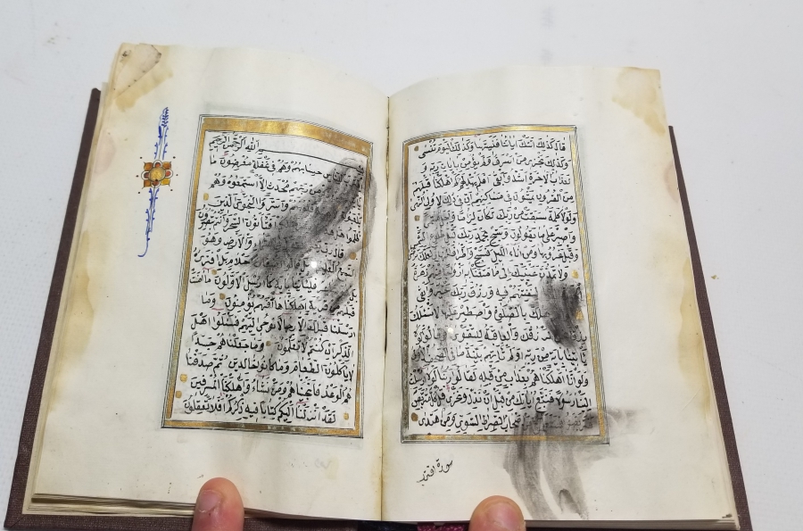 HER SAYFASI ALTIN TEZHİPLİ OSMANLI DÖNEMİ EL YAZMA KUR'AN-I KERİM