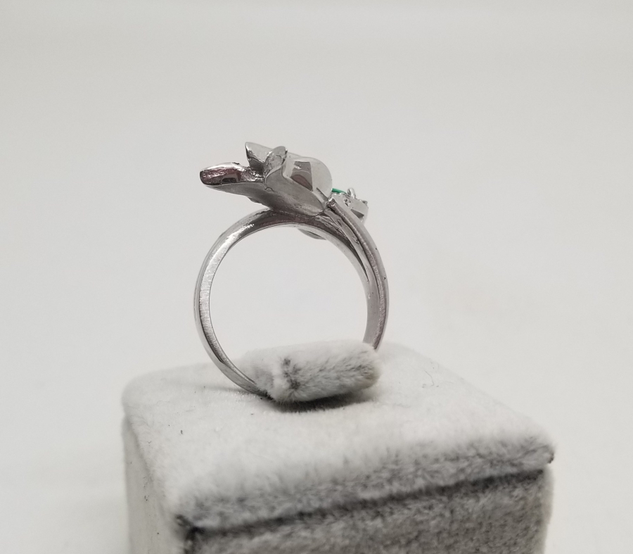 LALE FORMLU ÖZEL YAPIM PIRLANTA TAŞLI YÜZÜK