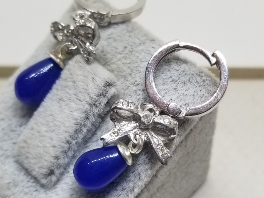 PIRLANTA TAŞLI FİYONK KÜPE