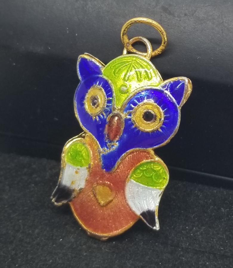 ÜZERİ MİNE İŞÇİLİKLİ ANTİKA KOLYE UCU