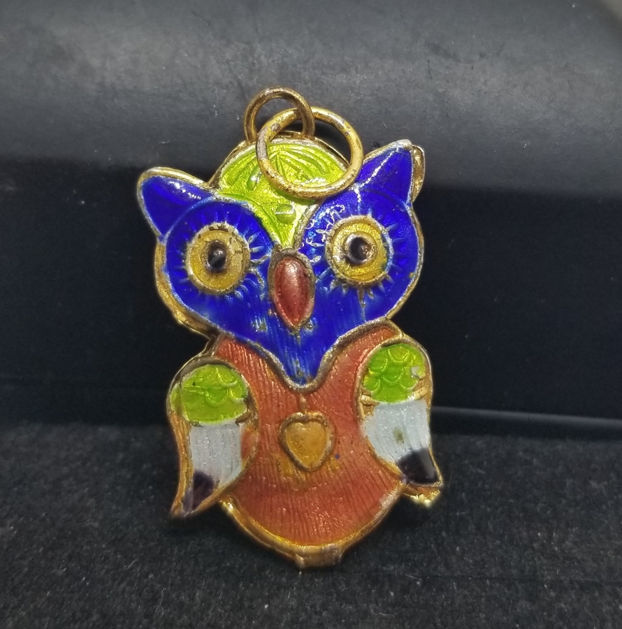 ÜZERİ MİNE İŞÇİLİKLİ ANTİKA KOLYE UCU