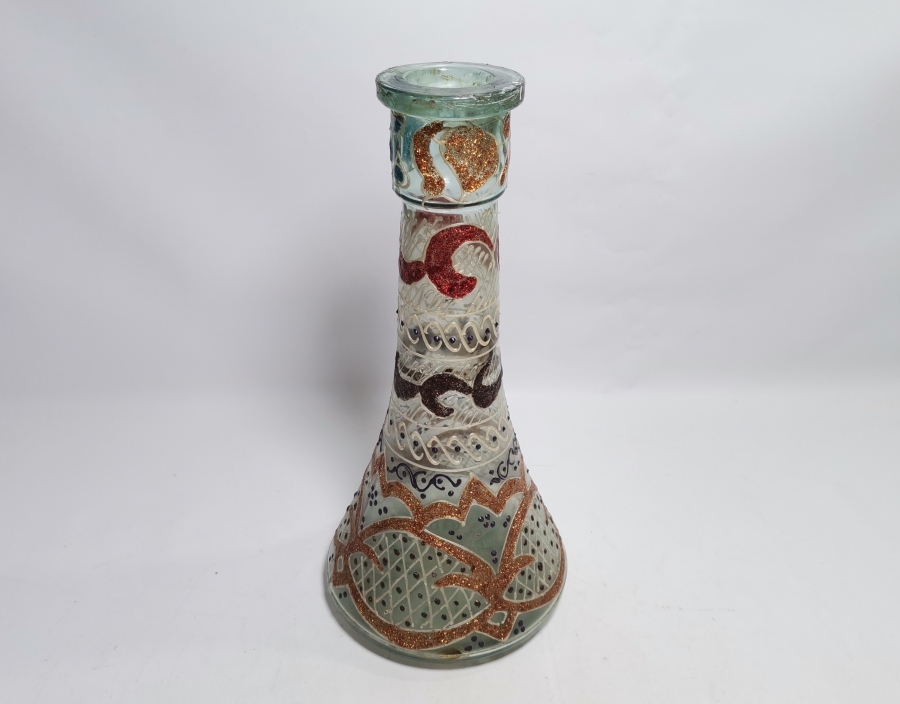 EL BOYAMA VE MİNE İŞÇİLİKLİ ANTİKA NARGİLE ŞİŞESİ