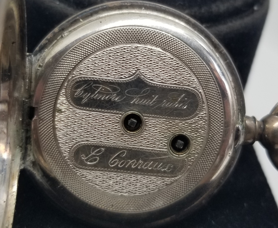 AKREP YELKOVANI LALE FORMLU ANTİKA GÜMÜŞ CEP SAATİ