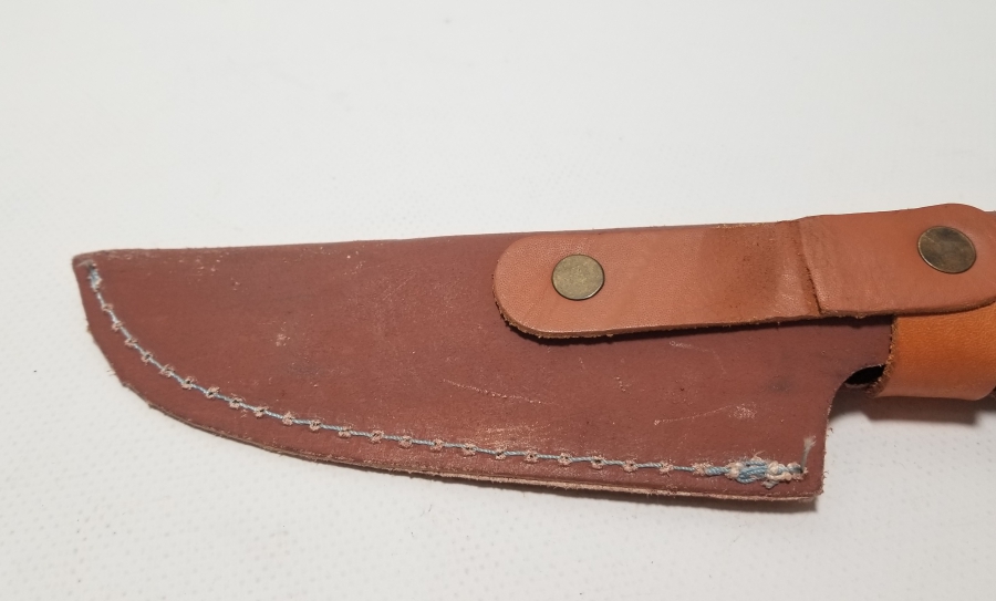 BÜYÜK BOY AHŞAP SAPLI VE KURT BAŞLI KAMPÇI BIÇAĞI