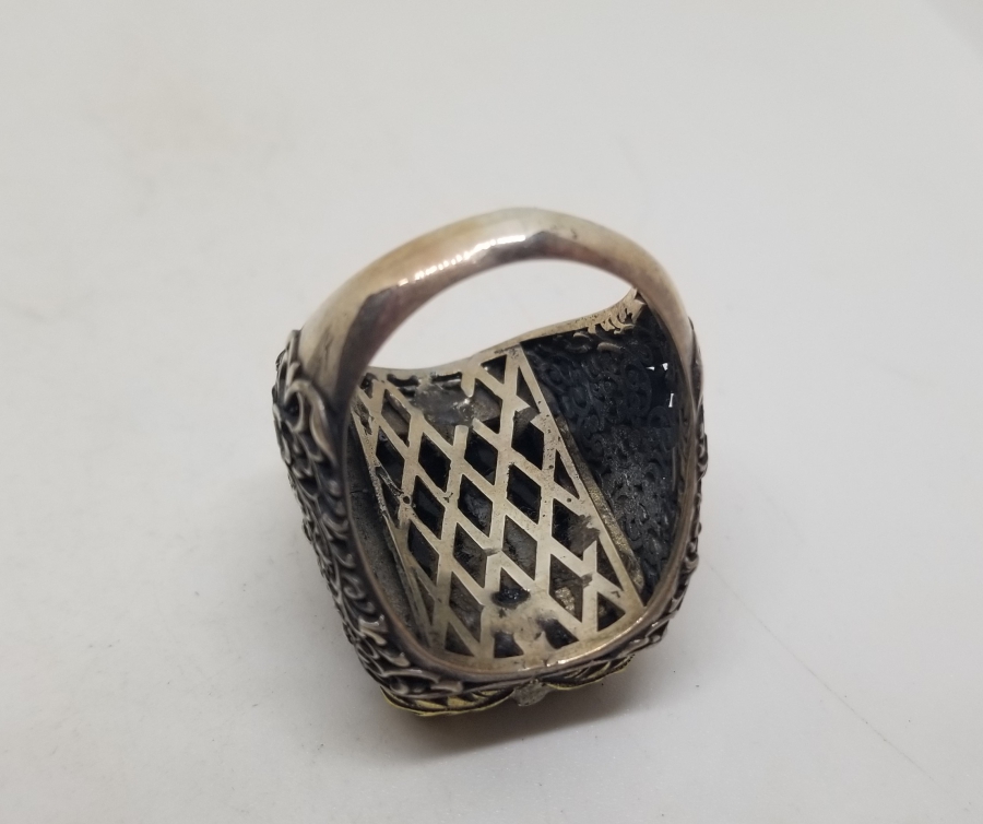 KABARTMA İŞÇİLİKLİ ÖZEL YAPIM GÜMÜŞ YÜZÜK